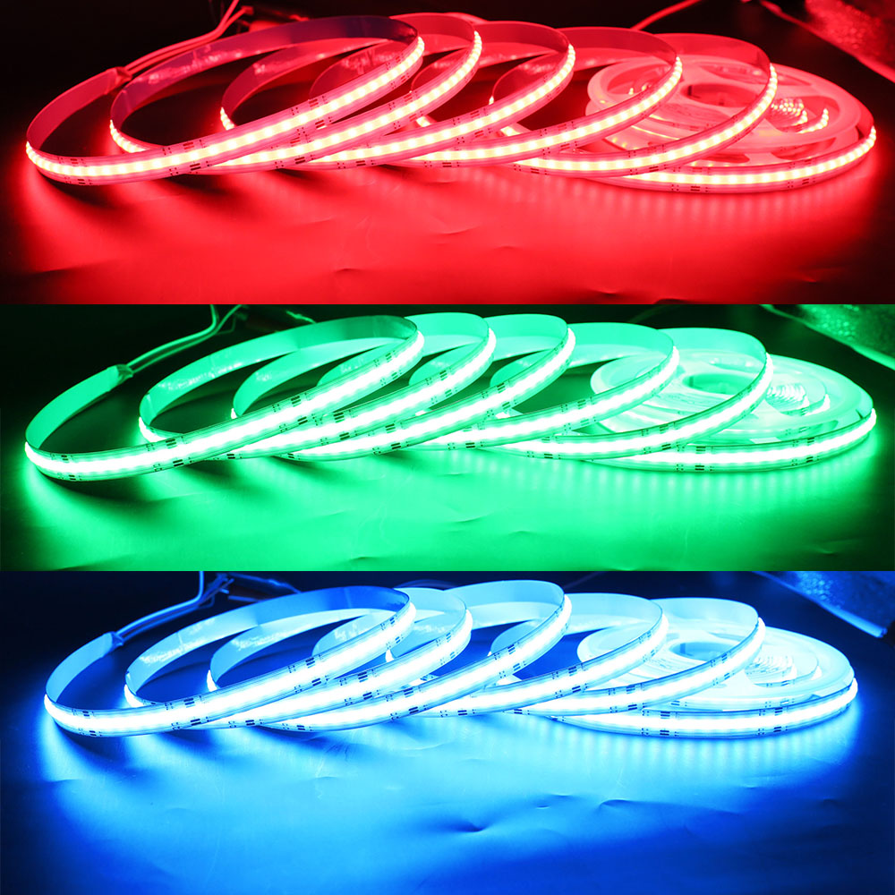 DC24V Color Change RGBW 4200 Chips 16.4Ft Flexible COB LED Strip Lights